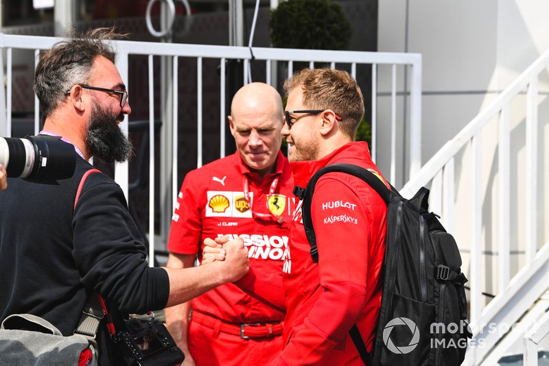 Sebastian Vettel, Ferrari and Jock Clear, Race Engineer, Ferrari