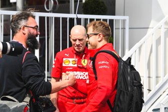 Sebastian Vettel, Ferrari en Jock Clear, Race Engineer, Ferrari