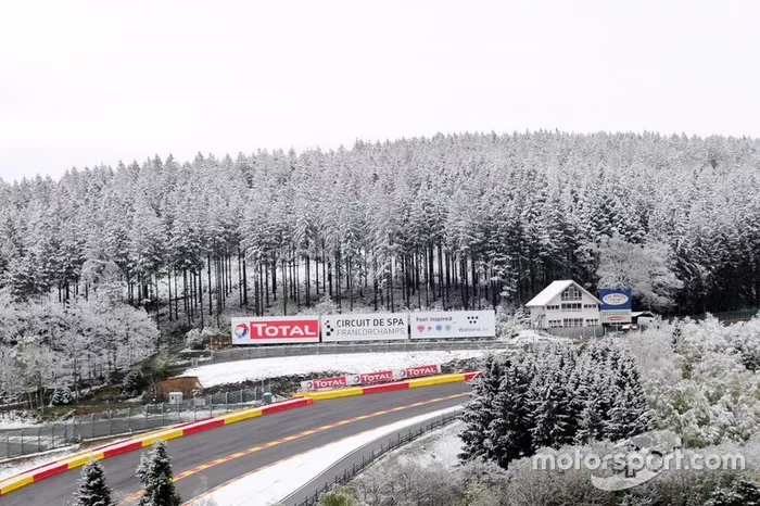 Snow over Spa-Francorchamps
