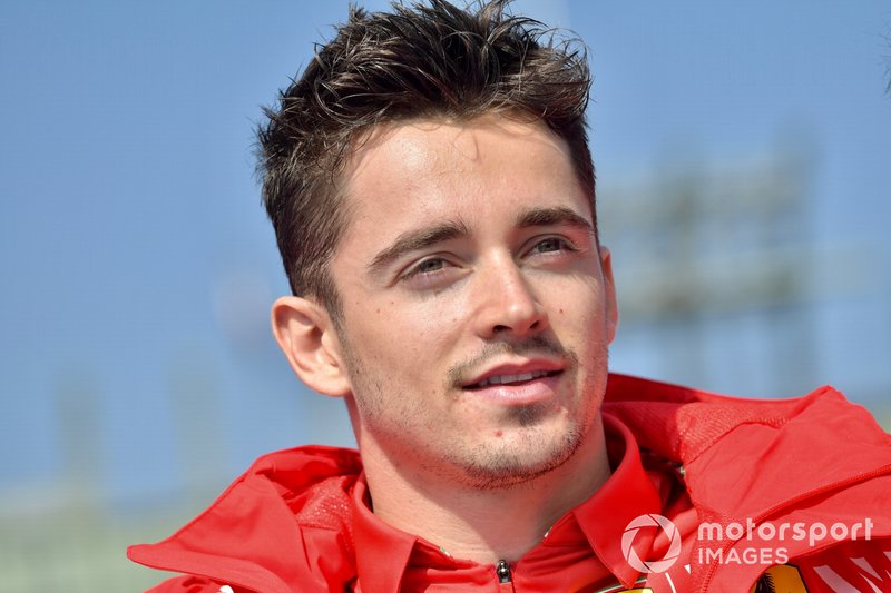 Charles Leclerc, Ferrari walks the track