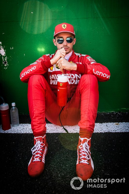 Charles Leclerc, Ferrari, on the grid