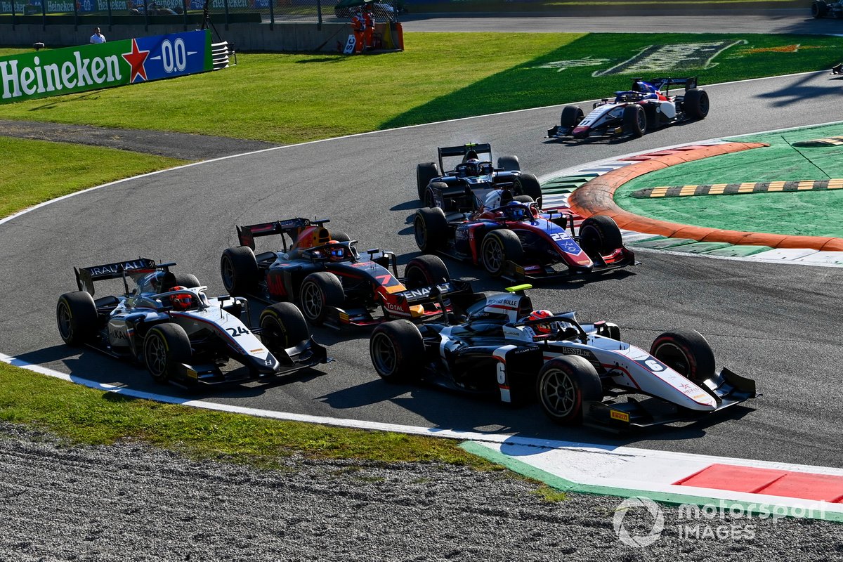 Christian Lundgaard, ART Grand Prix, Yuki Tsunoda, Carlin, Nikita Mazepin, Hitech Grand Prix e Roy Nissany, Trident lottano