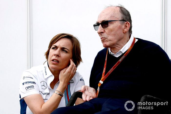 Claire Williams, Subdirectora del equipo Williams con su padre Sir Frank Williams, Director del equipo