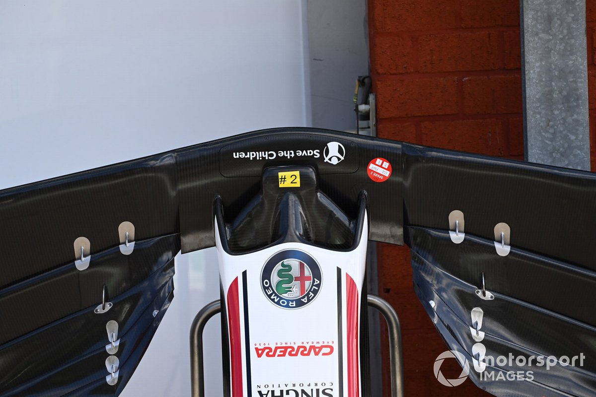 Detalle del frente del Alfa Romeo Racing C39