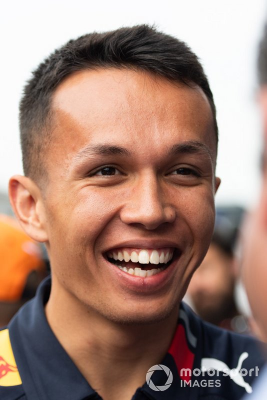 Alexander Albon, Red Bull Racing speaks to the media
