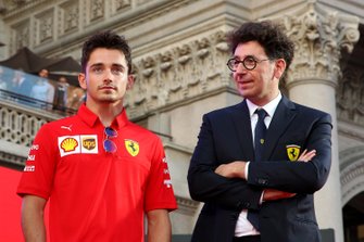 Charles Leclerc, Ferrari, Mattia Binotto, Team Principal Ferrari