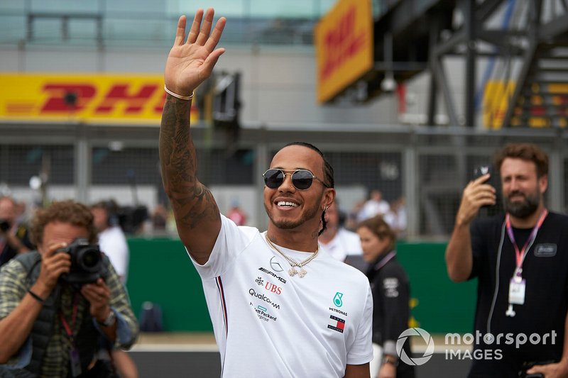 Lewis Hamilton, Mercedes AMG F1 waves to fans 