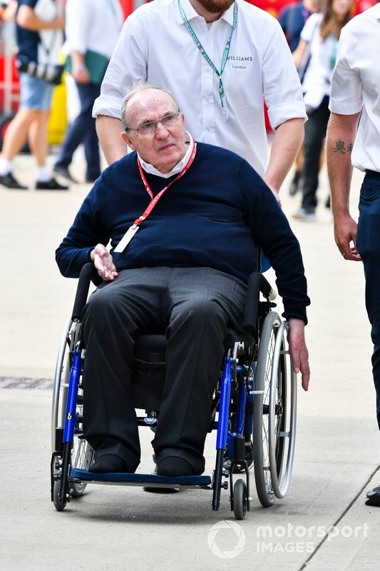 Sir Frank Wiliams, Team Principal, Williams Racing in the paddock