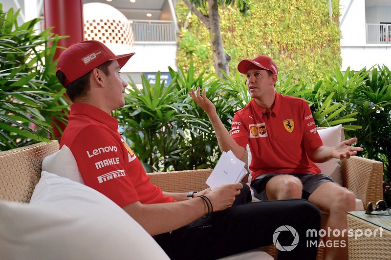 Charles Leclerc, Ferrari e Sebastian Vettel, Ferrari