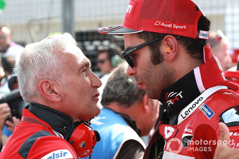 Davide Tardozzi, Team manager Ducati Team, Danilo Petrucci, Ducati Team