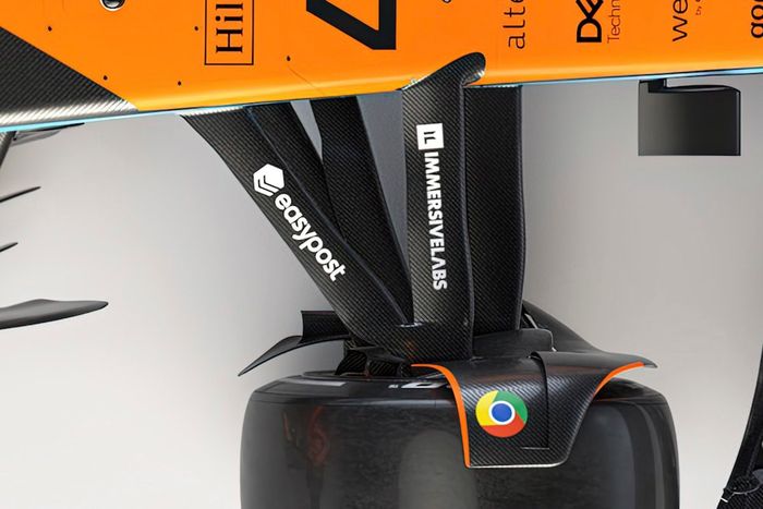 McLaren MCL60, detail front suspension