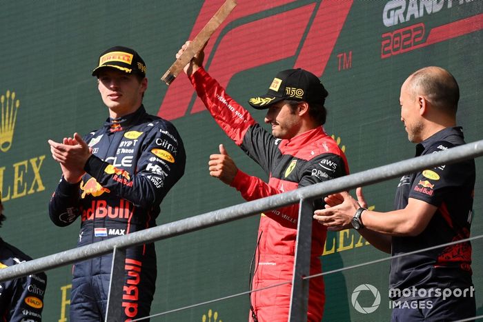 Podio: tercer lugar Carlos Sainz, Ferrari