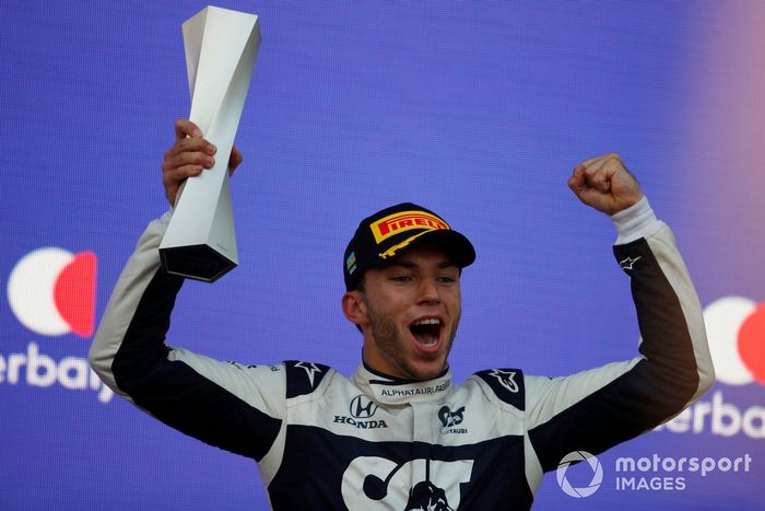 Podio: tercer lugar Pierre Gasly, AlphaTauri