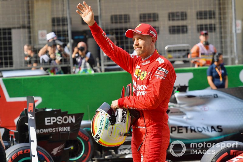 Sebastian Vettel, Ferrari, on the grid