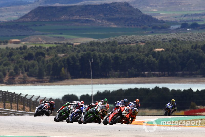Chaz Davies, Aruba.it Racing-Ducati Team, Jonathan Rea, Kawasaki Racing, Alex Lowes, Pata Yamaha