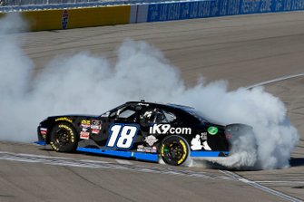 Kyle Busch, Joe Gibbs Racing, Toyota Supra Extreme Concepts/iK9, celebrates his victory
