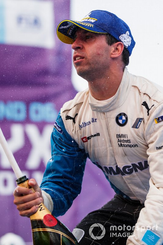 Antonio Felix da Costa, BMW I Andretti Motorsports, 3rd position, celebrates
