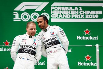 Lewis Hamilton, Mercedes AMG F1 en Valtteri Bottas, Mercedes AMG F1
