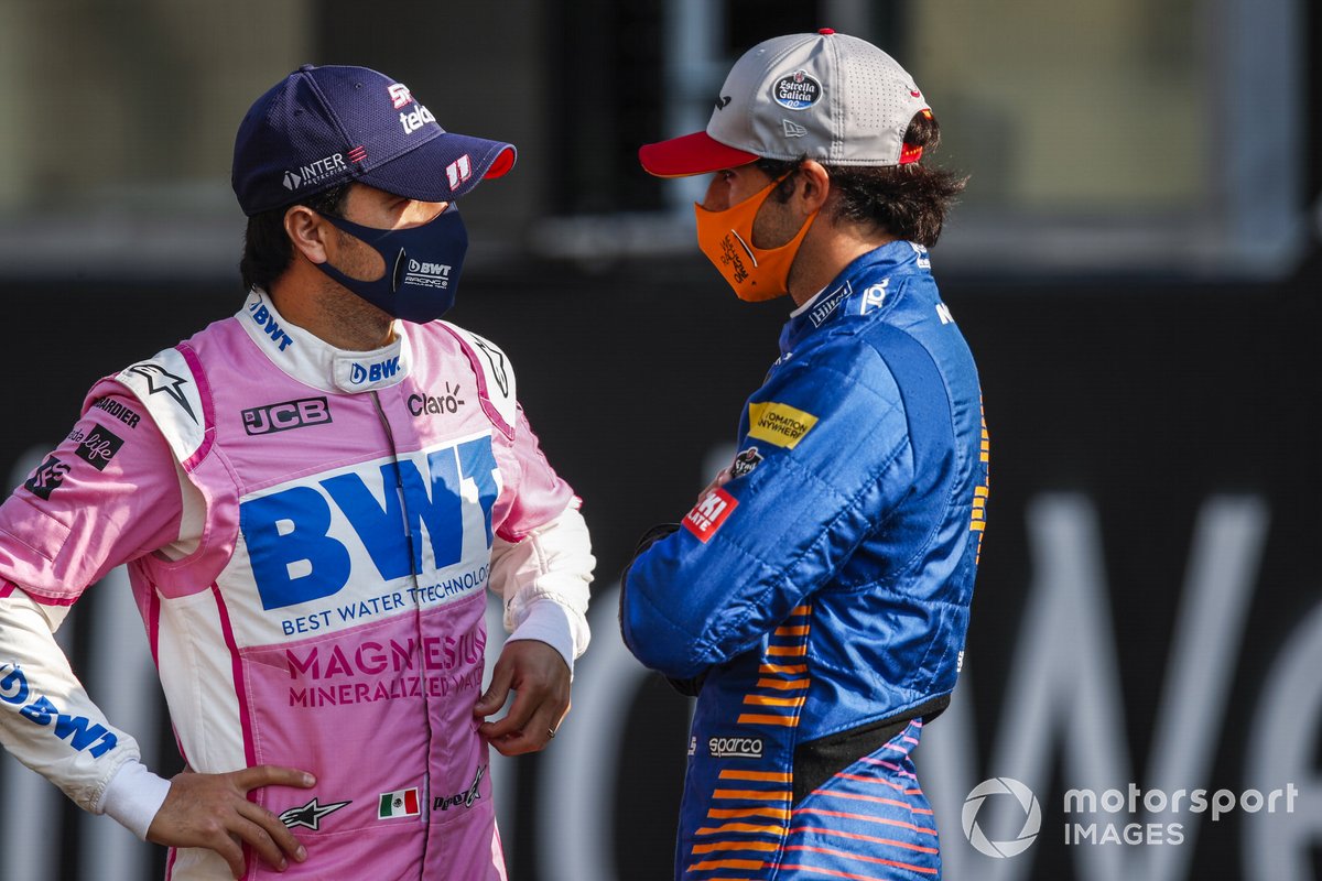 Sergio Pérez, Racing Point, Carlos Sainz Jr., McLaren