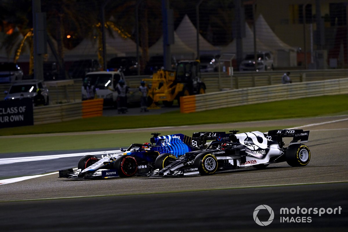 George Russell, Williams FW43B, Yuki Tsunoda, AlphaTauri AT02
