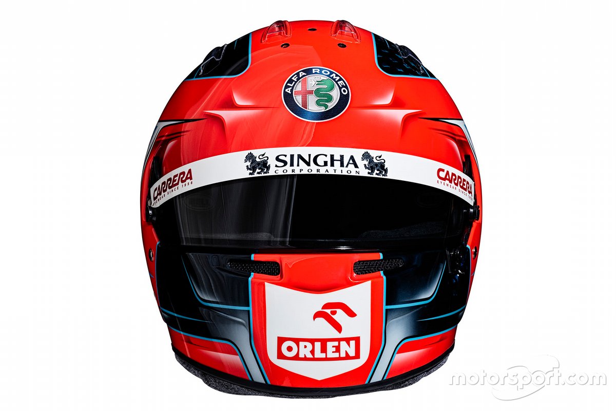 Il casco di Robert Kubica, Alfa Romeo Racing