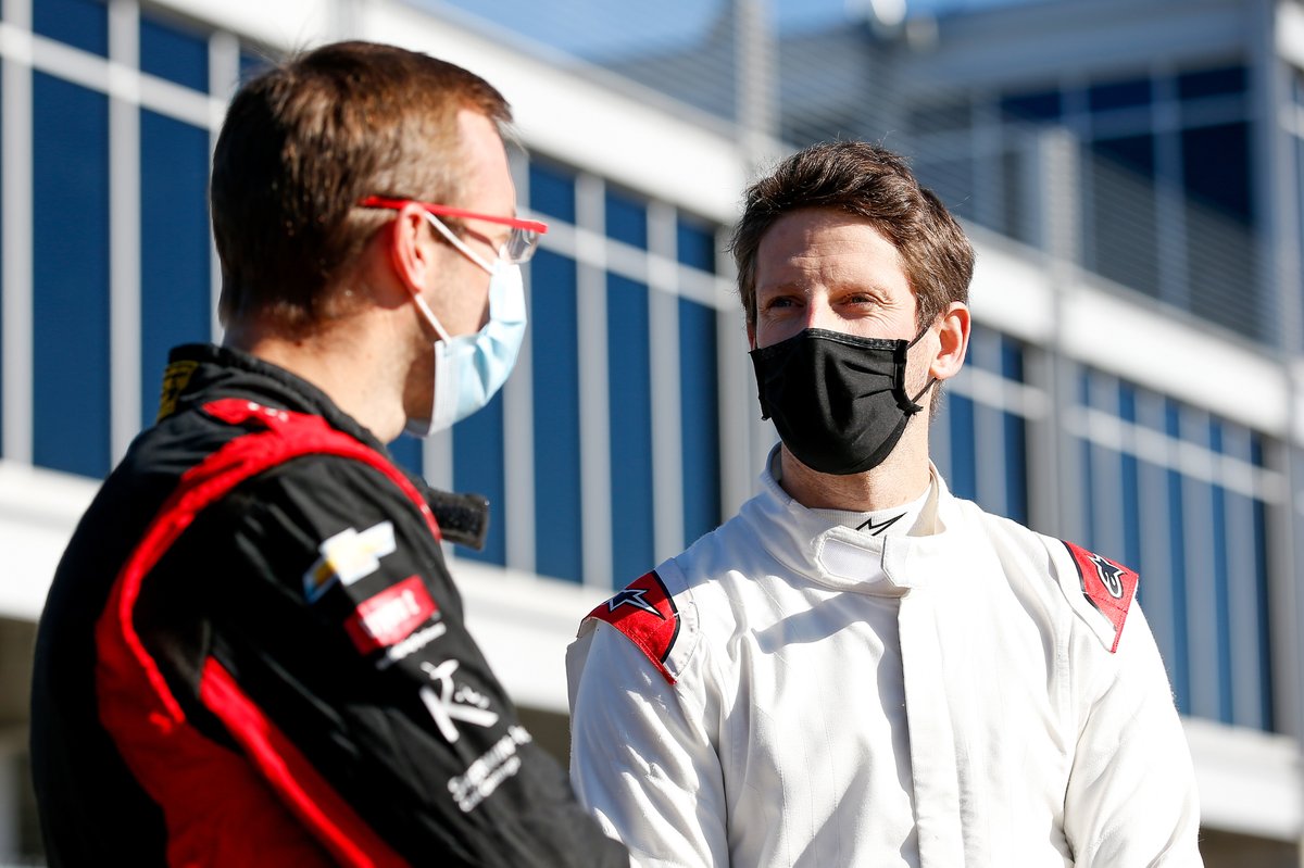 Sébastien Bourdais, A.J. Foyt Enterprises Chevrolet, Romain Grosjean, Dale Coyne Racing with Rick Ware Racing Honda