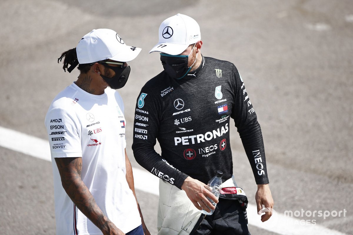 Lewis Hamilton, Mercedes-AMG Petronas F1, and Valtteri Bottas, Mercedes-AMG Petronas F1