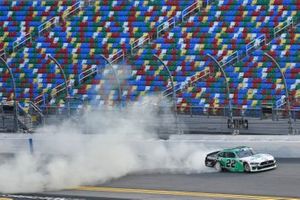 Austin Cindric, Team Penske, Ford Mustang MoneyLion celebrates his win