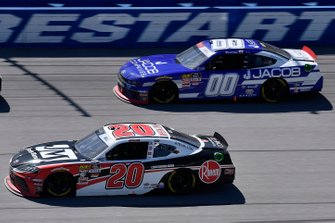 Christopher Bell, Joe Gibbs Racing, Toyota Supra Rheem-Johns Mansville and Cole Custer, Stewart-Haas Racing, Ford Mustang Jacob Companies