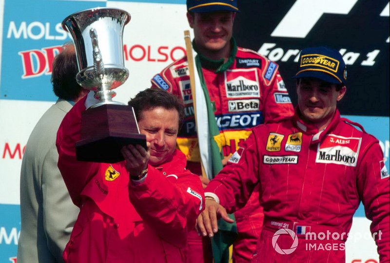 1. Jean Alesi, Ferrari, mit Jean Todt