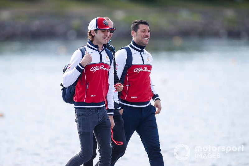 Antonio Giovinazzi, Alfa Romeo Racing and Robert Kubica, Williams Racing