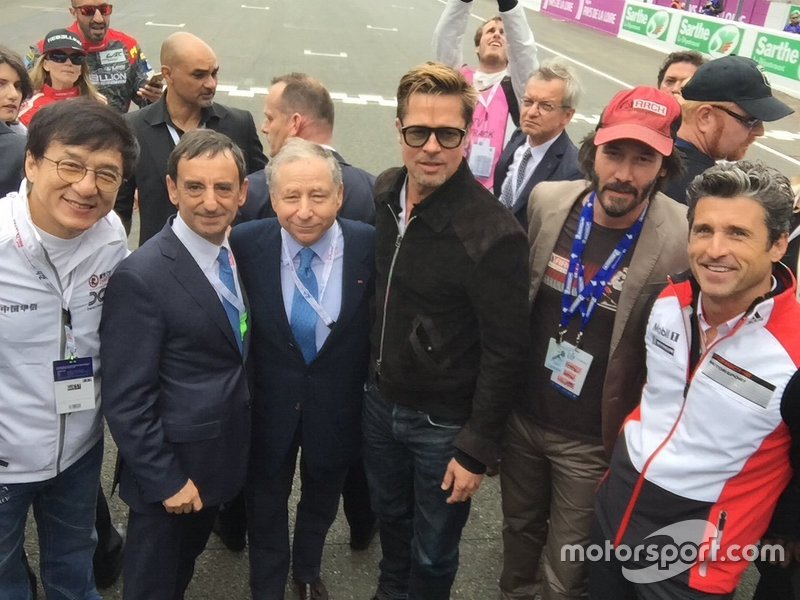 Jackie Chan, Pierre Fillon, Jean Todt, Brad Pitt, Keanu Reeves e Patrick Dempsey