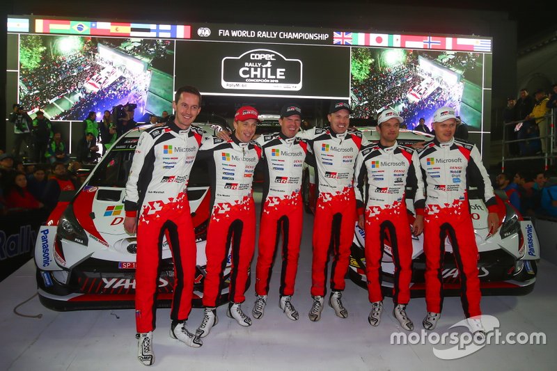 Kris Meeke, Sebastian Marshall, Toyota Gazoo Racing WRT Toyota Yaris WRC, Jari-Matti Latvala, Miikka Anttila, Toyota Gazoo Racing WRT Toyota Yaris WRC, Ott Tänak, Martin Järveoja, Toyota Gazoo Racing WRT Toyota Yaris WRC