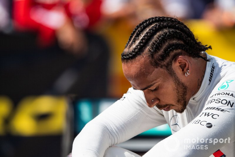 Lewis Hamilton, Mercedes AMG F1, 1st position, in Parc Ferme