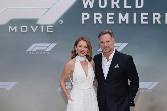 Geri Horner and Christian Horner at the World Premiere of F1 The Movie