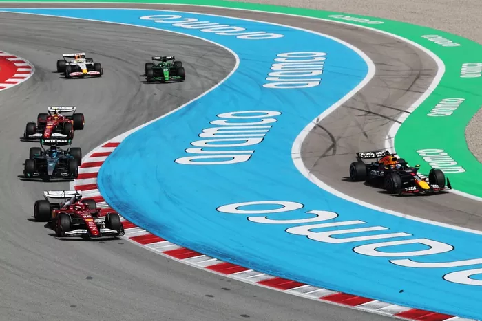 Charles Leclerc, Ferrari, Max Verstappen, Red Bull Racing, George Russell, Mercedes