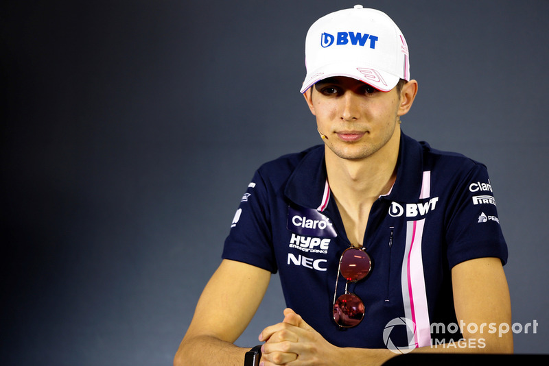 Esteban Ocon, Racing Point Force India, in the press conference