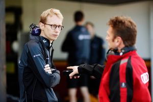 Sylvain Filippi, Managing Director & CTO, Virgin Racing, talks with Allan McNish, Team Principal, Audi Sport Abt Schaeffler