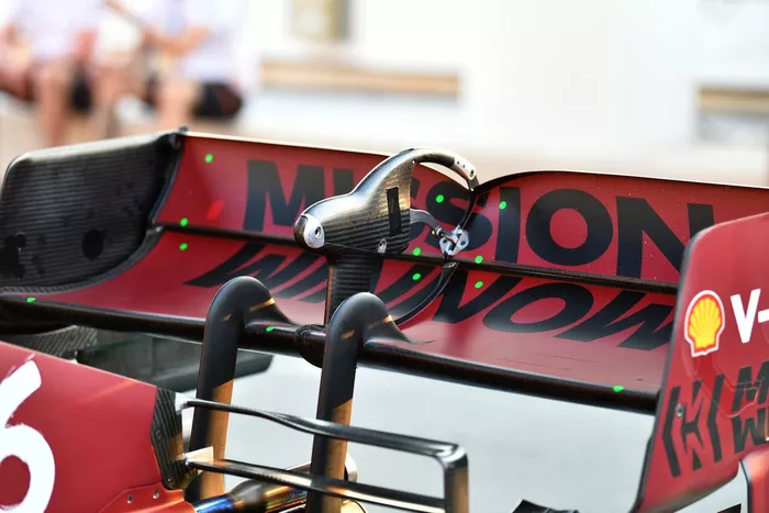 Detalle de la parte trasera del Ferrari SF21