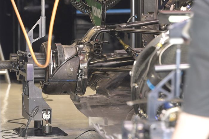 Detalle del freno trasero del Alpine A521