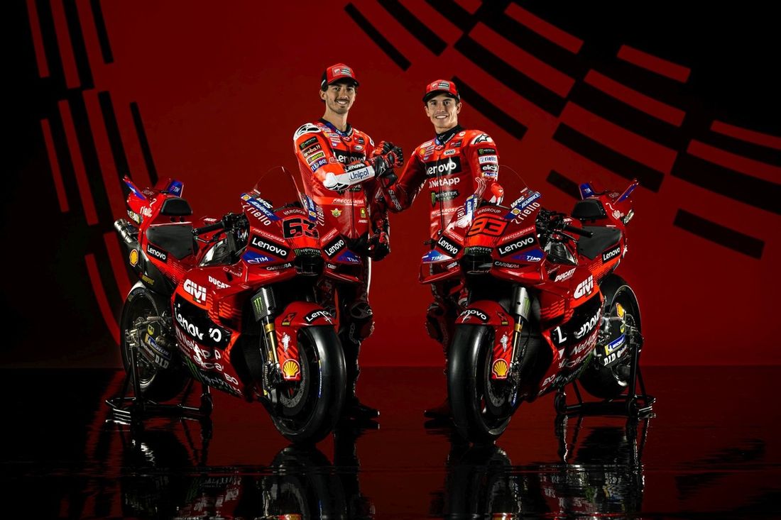 Francesco Bagnaia, Equipo Ducati, Marc Márquez, Equipo Ducati
