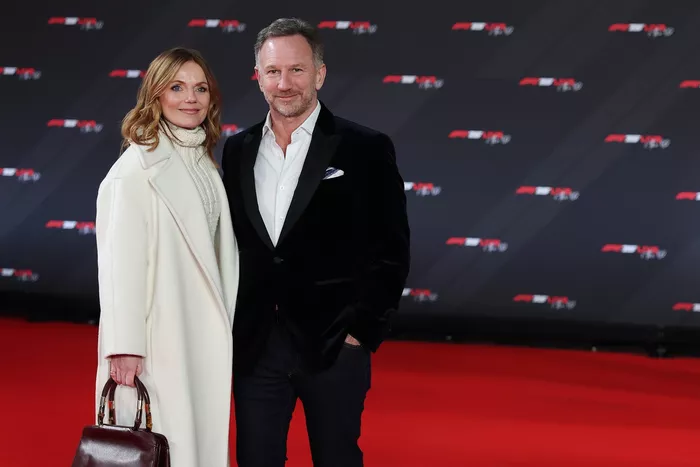 Geri Horner with Christian Horner, Team Principal, Red Bull Racing