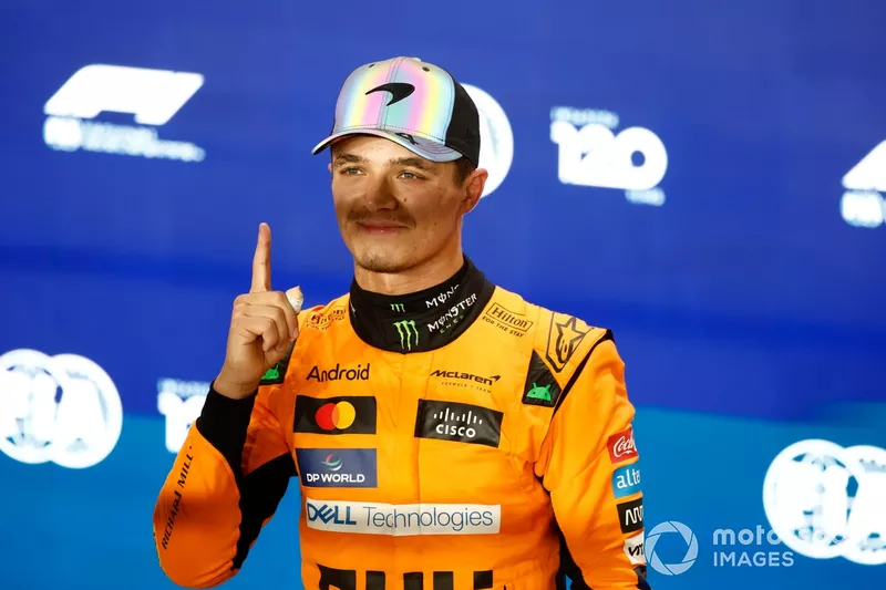 Le poleman du sprint Lando Norris, McLaren F1 Team