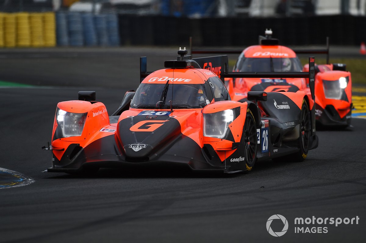 #26 G-Drive Racing Aurus 01 - Gibson LMP2, Roman Rusinov, Franco Colapinto, Nyck De Vries, #25 G-Drive Racing Aurus 01 - Gibson LMP2, John Falb, Roberto Merhi, Rui Andrade