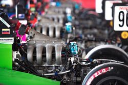 Engine detail of Manuel Maldonado car