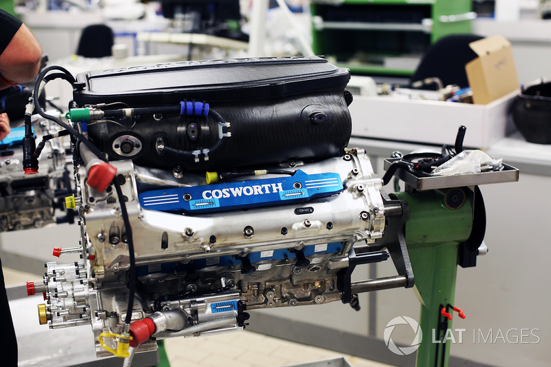 Un motor en la fábrica de Cosworth en Northampton
