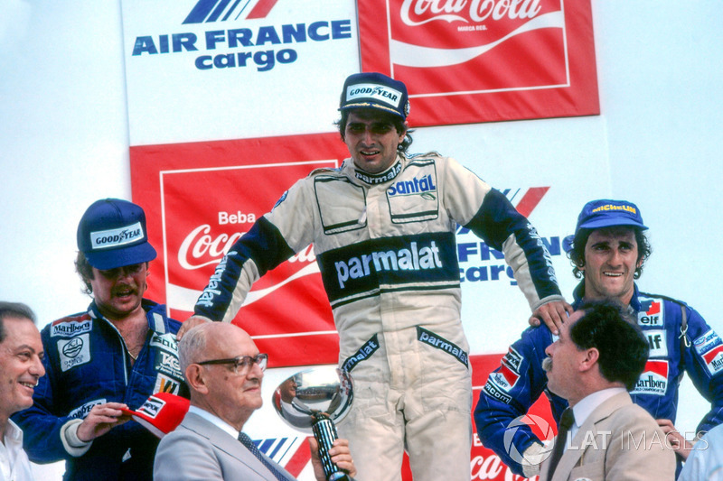 Piquet poderia estar na frente na contagem brasileira, se não tivesse sido desclassificado da edição de 1982. O tricampeão mundial chegou em primeiro, desmaiou no pódio por causa do forte calor de Jacarepaguá, mas foi desclassificado por estar com o carro mais leve do que o permitido. Prost herdou a vitória, após o mesmo também ter ocorrido com Keke Rosberg.