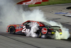 Christopher Bell, Joe Gibbs Racing, Toyota Camry Rheem celebrates his win with a burnout