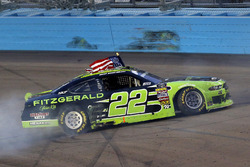 Brad Keselowski, Team Penske, Ford Mustang Fitzgerald Glider Kits celebrates