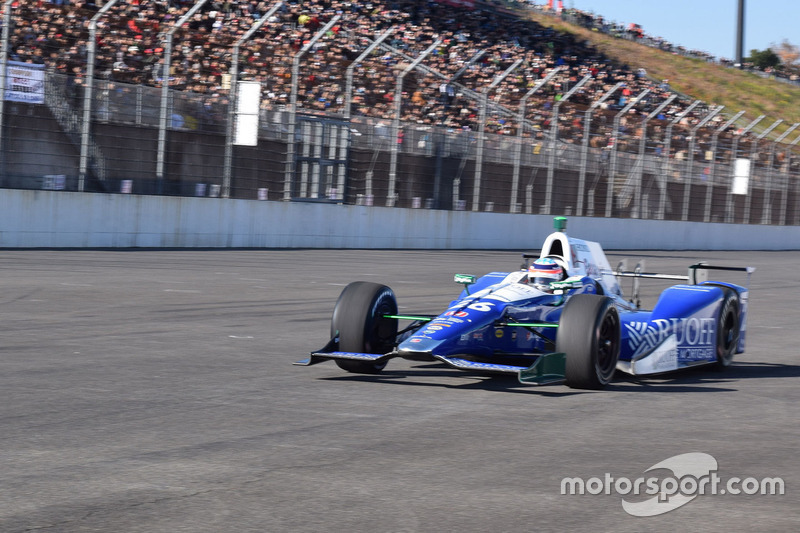 Takuma Sato takes a trip with his IndyCar ride